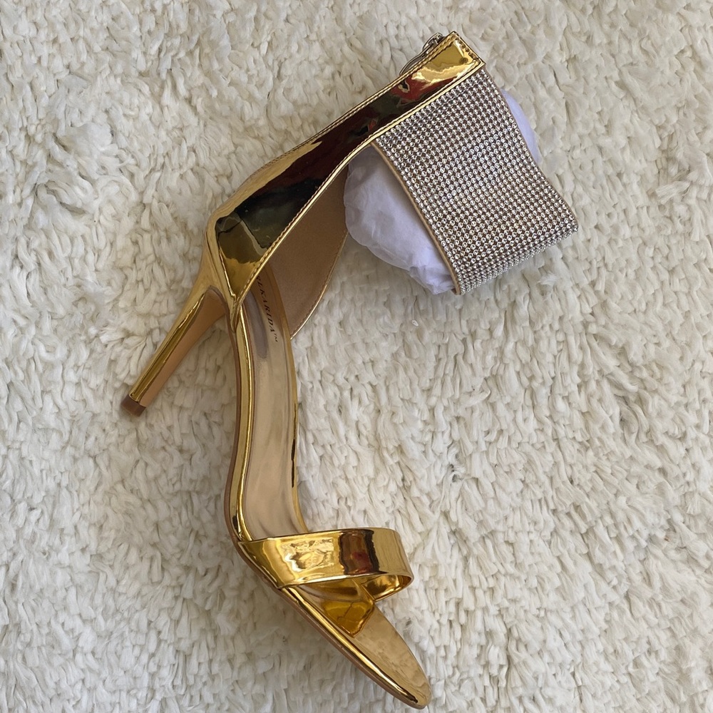 Shimmering Gold High Heel Sandals